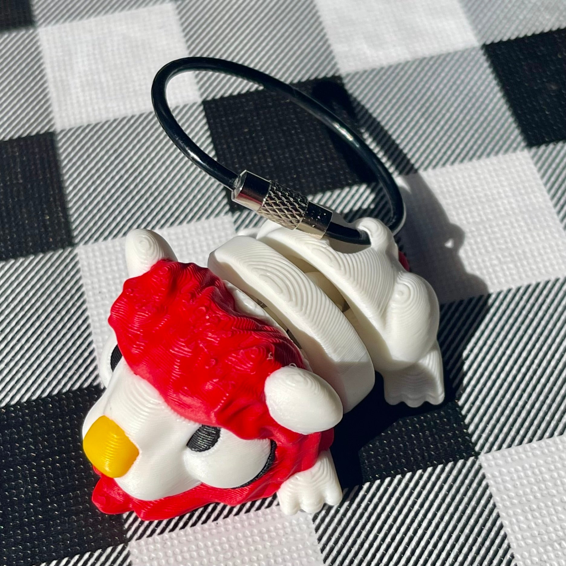 Flexi Lion Articulated Bag Charm - 3D Printed Fidget Keychain