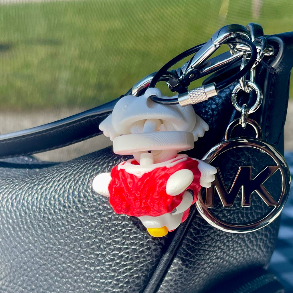 Flexi Lion Articulated Bag Charm - 3D Printed Fidget Keychain