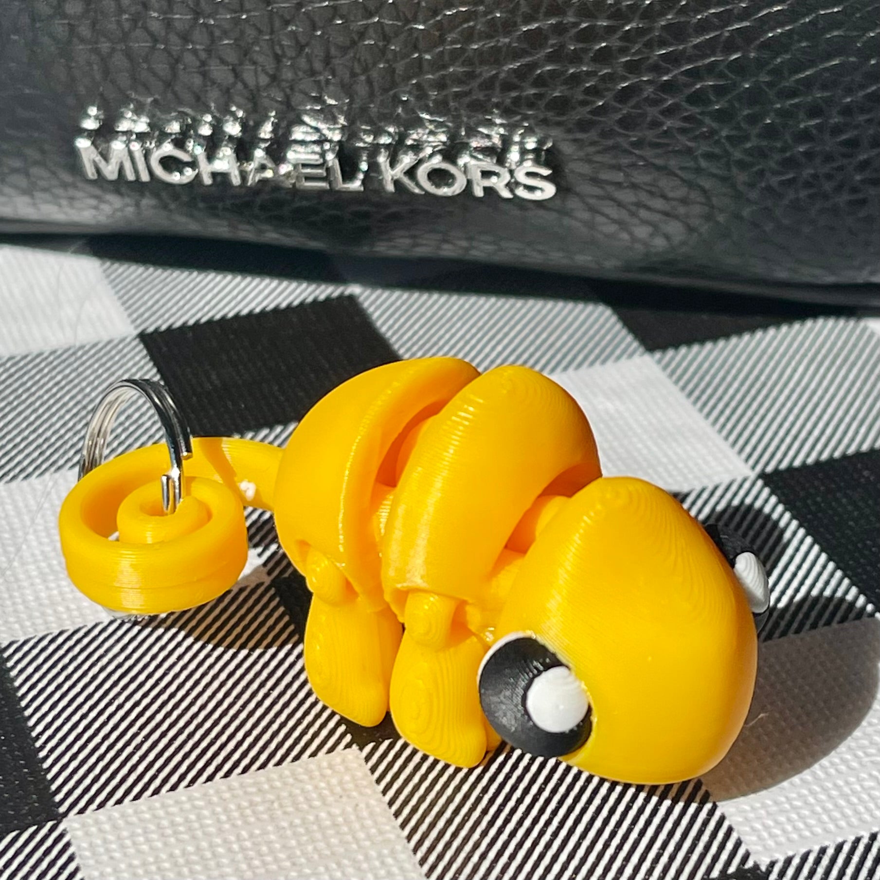 Flexi Chameleon Bag Charm - Articulated 3D Printed Fidget Keychain