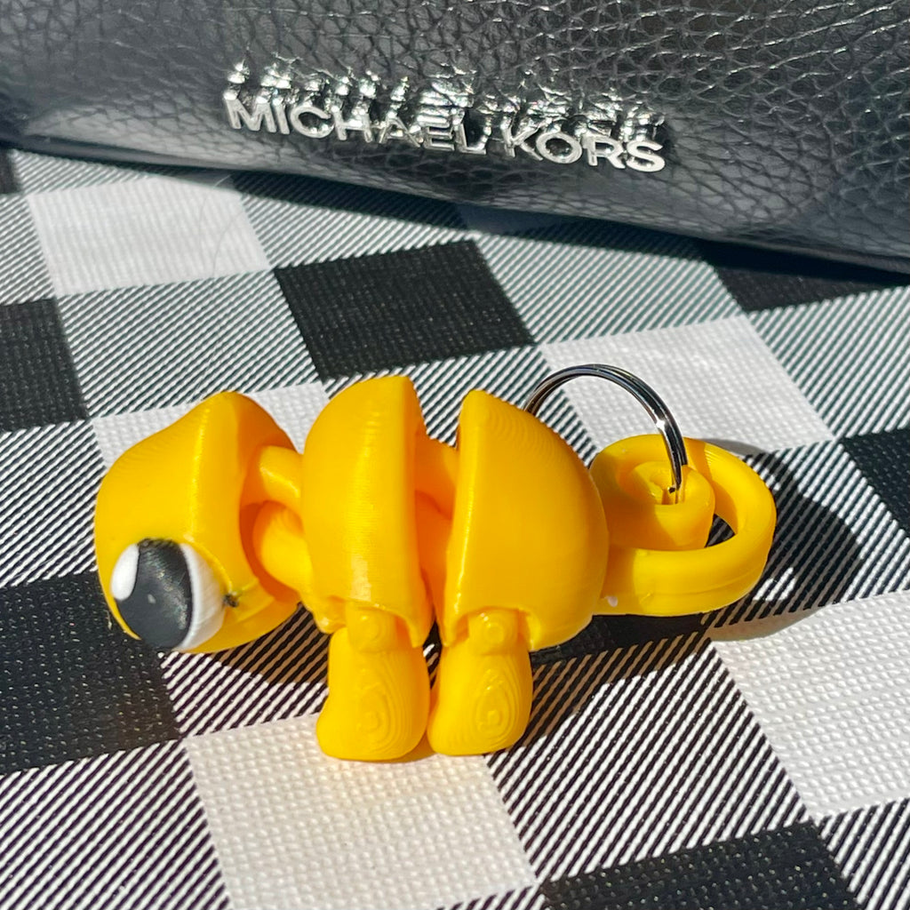 Flexi Chameleon Bag Charm - Articulated 3D Printed Fidget Keychain