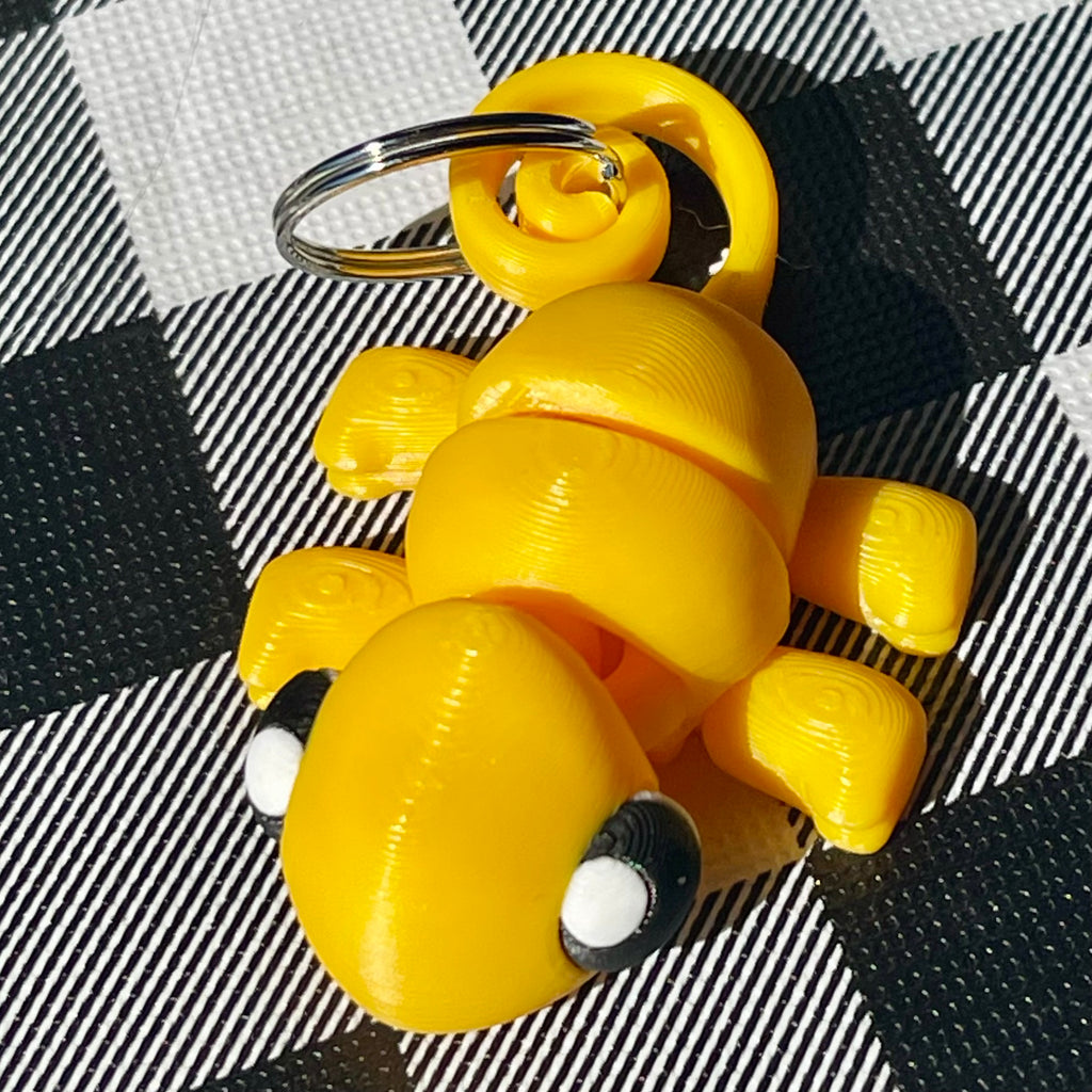 Flexi Chameleon Bag Charm - Articulated 3D Printed Fidget Keychain