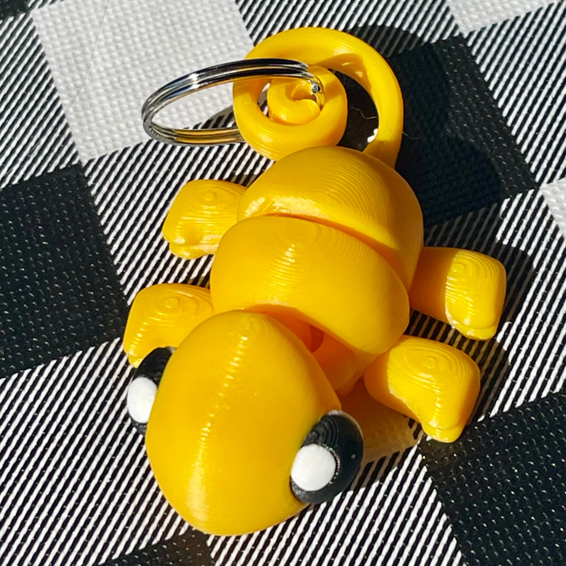 Flexi Chameleon Bag Charm - Articulated 3D Printed Fidget Keychain