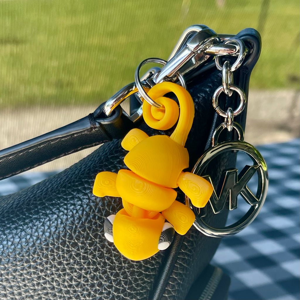 Flexi Chameleon Bag Charm - Articulated 3D Printed Fidget Keychain