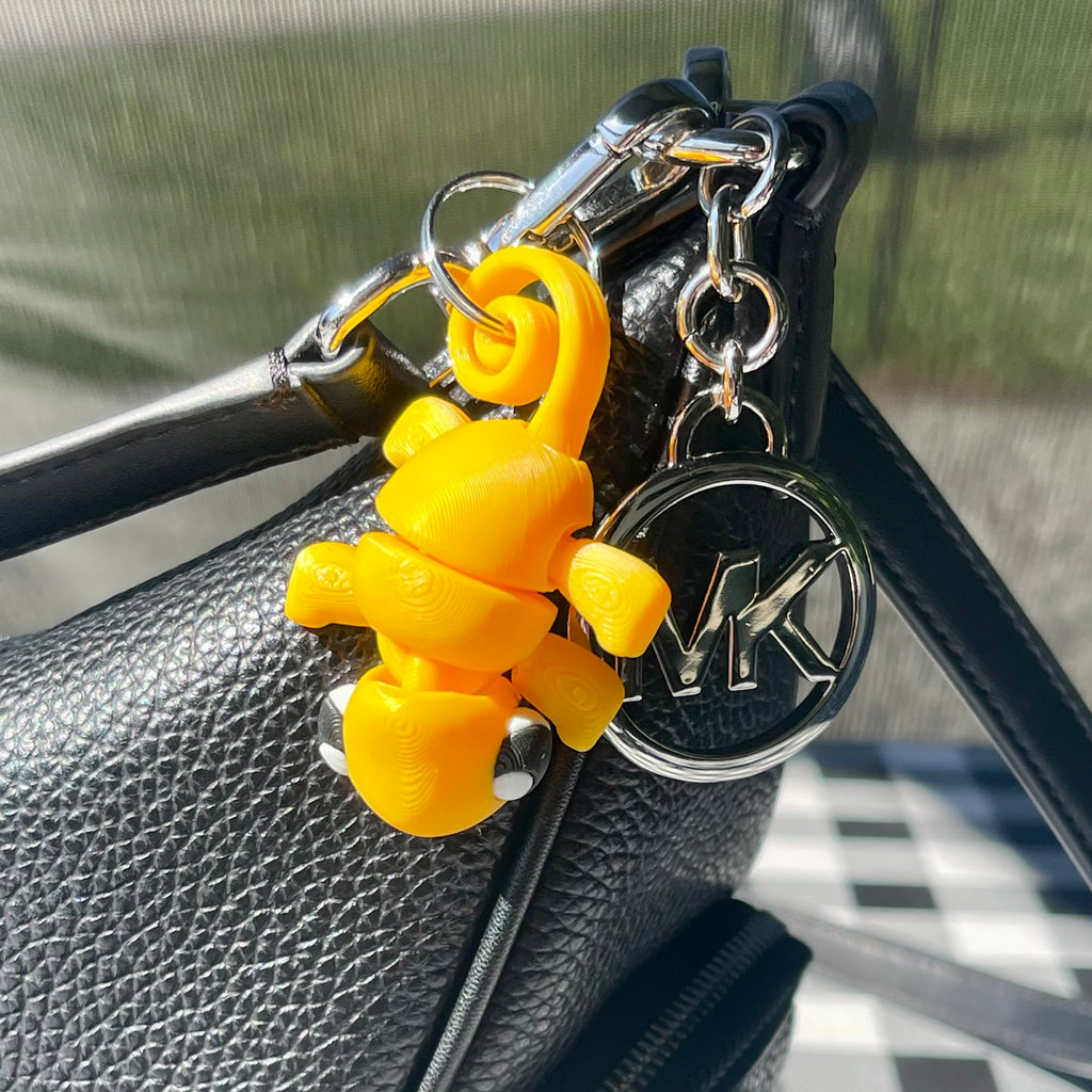 Flexi Chameleon Bag Charm - Articulated 3D Printed Fidget Keychain