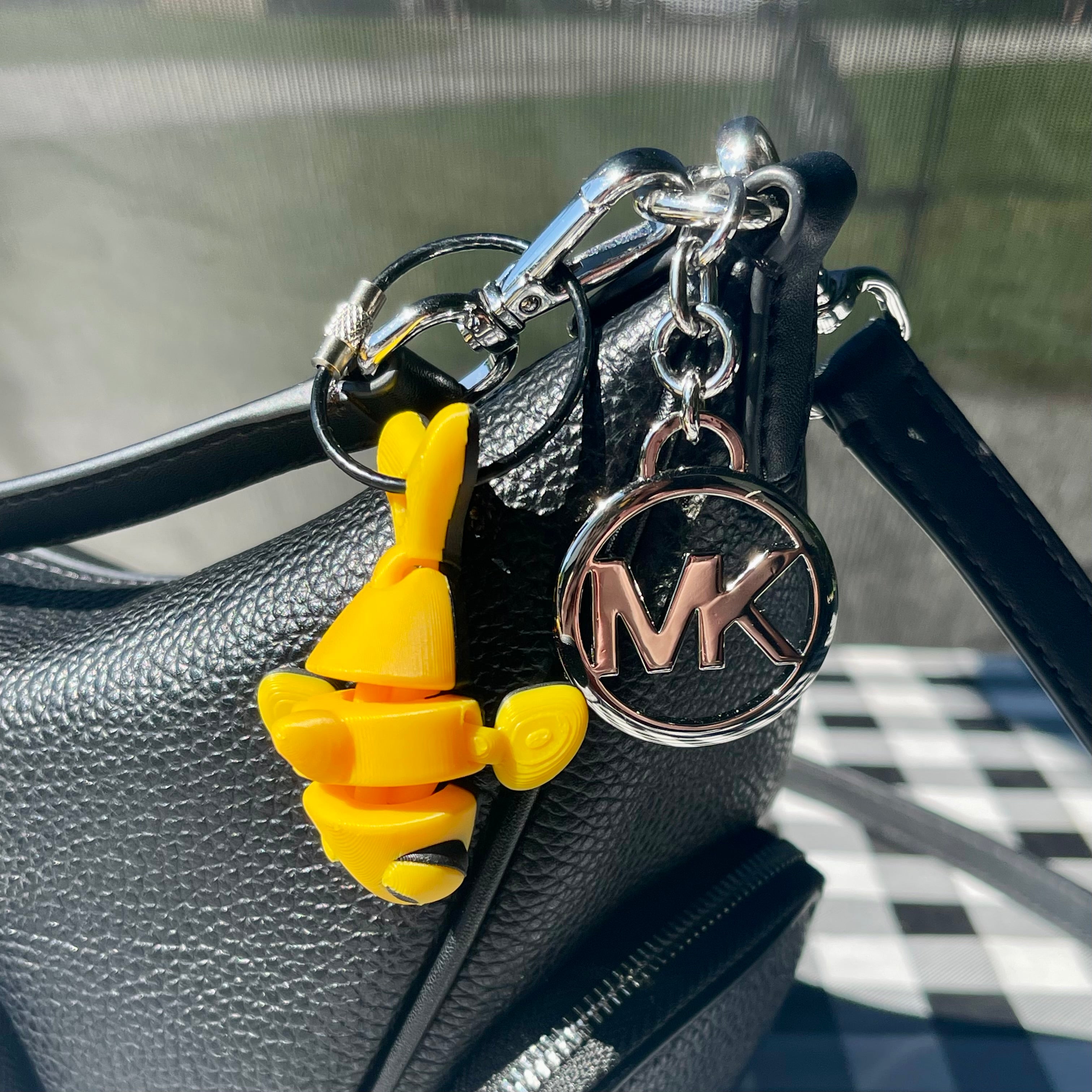Flexi Dolphin Bag Charm - Articulated 3D Printed Fidget Keychain