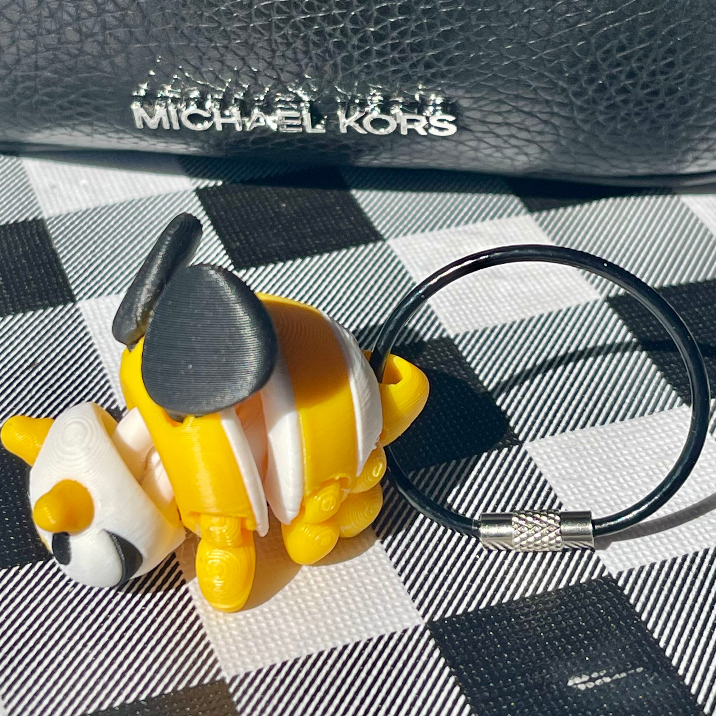 Flexi Honey Bee 3D Printed Articulated Keychain Bag Charm