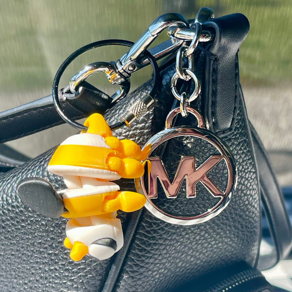 Flexi Honey Bee 3D Printed Articulated Keychain Bag Charm
