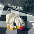 Flexi Curly Sheep Articulated Bag Charm - 3D Printed Fidget Keychain