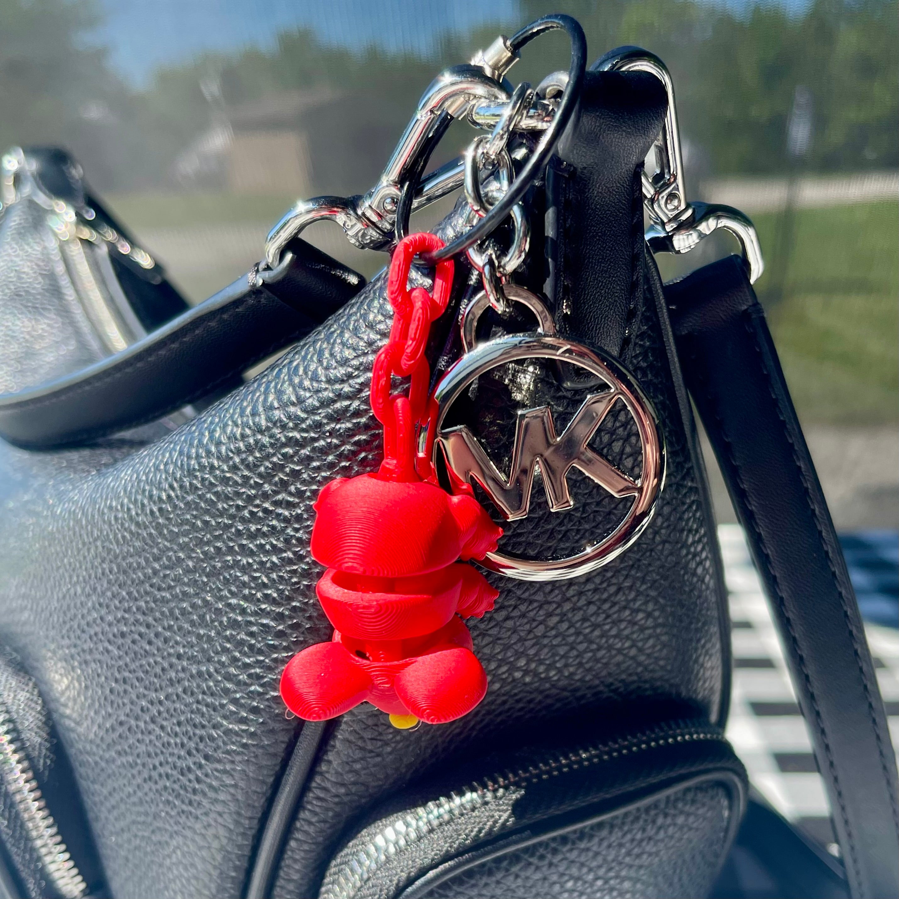 Flexi Mouse Articulated Bag Charm - 3D Printed Fidget Keychain