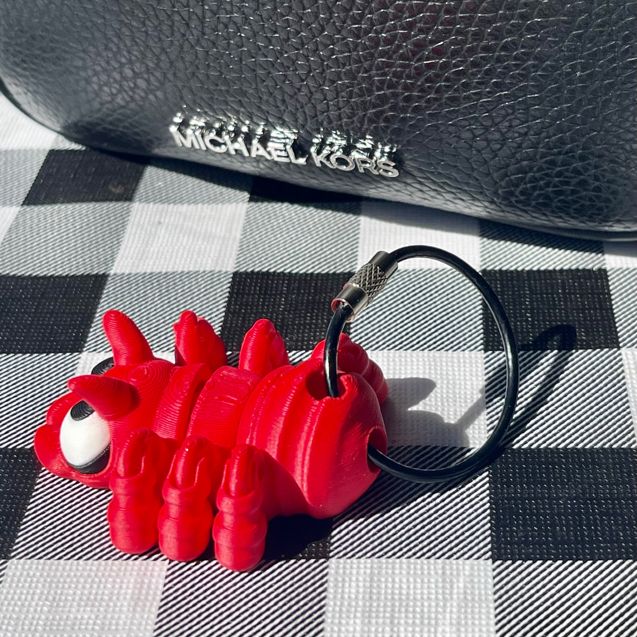 Flexi Spider Bag Charm - Articulated 3D Printed Fidget Keychain