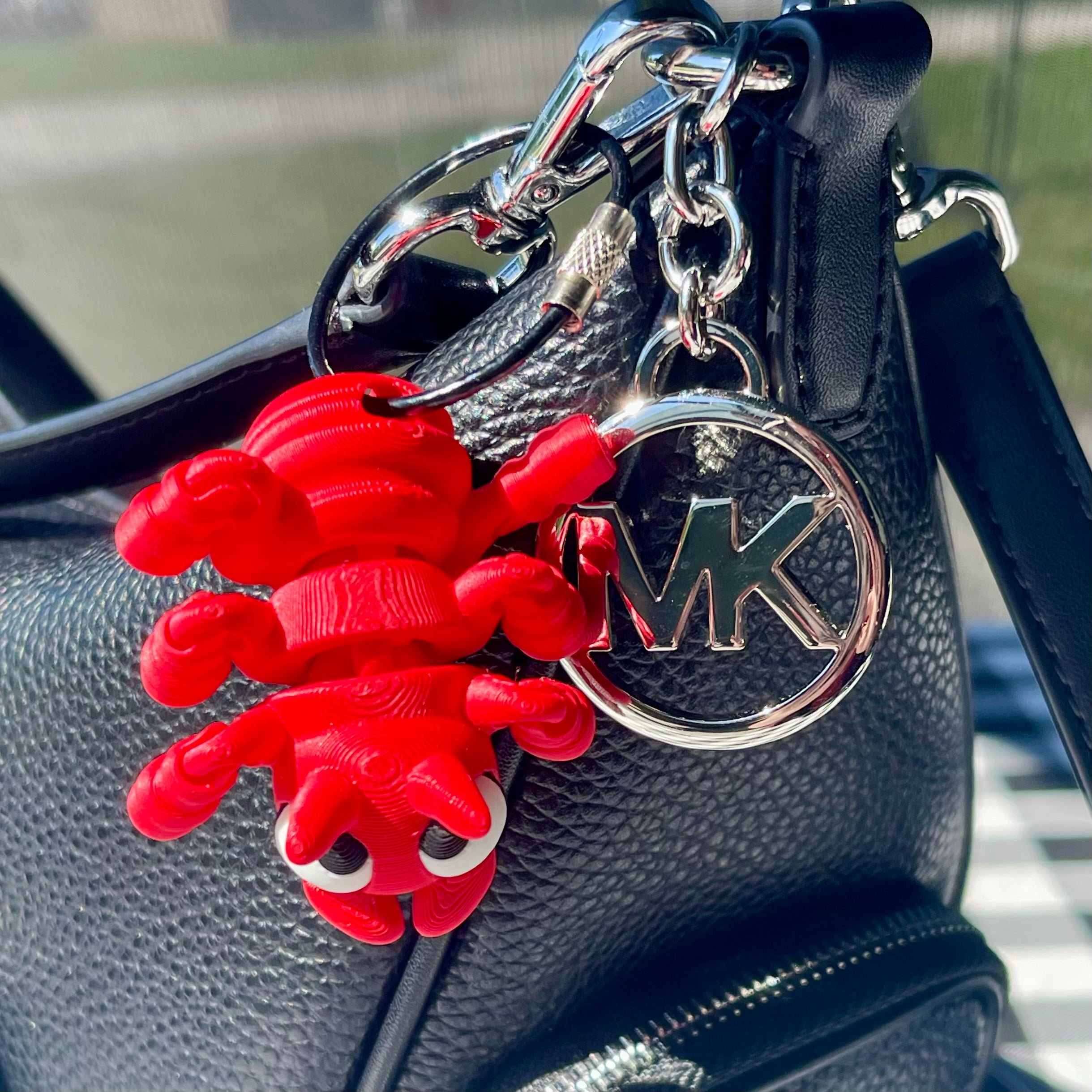 Flexi Spider Bag Charm - Articulated 3D Printed Fidget Keychain