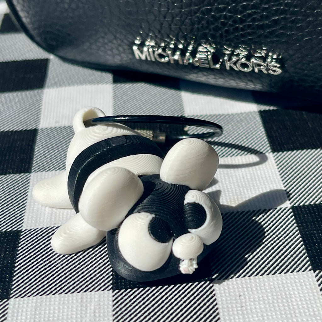 Flexi Bee 3D Printed Articulated Bag Charm & Fidget Keychain