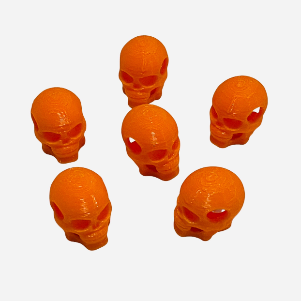 BeadSTASH | 3D Printed Skull Kandi Beads | Set of 6