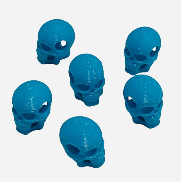 BeadSTASH | 3D Printed Skull Kandi Beads | Set of 6