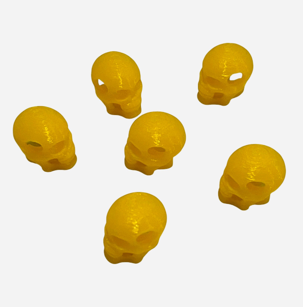 BeadSTASH | 3D Printed Skull Kandi Beads | Set of 6