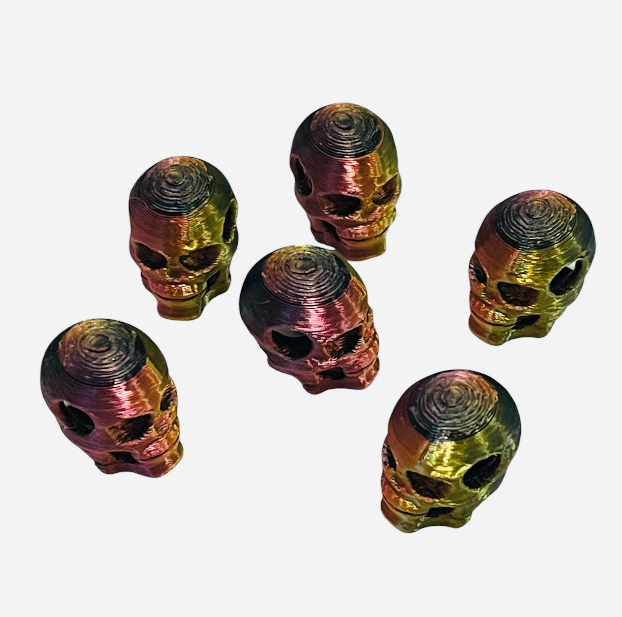 BeadSTASH | 3D Printed Skull Kandi Beads | Set of 6