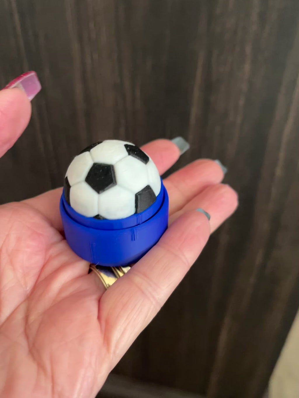 Futbol Green Clicker | 3D Printed Fidget | Soccer Fan Clear Backpack Buddy | Stadium Travel Souvenir | Stim